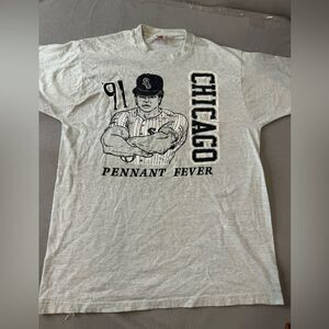 Vintage 90s Chicago white sox t-shirts  Pennant Fever usa made single stitch XL